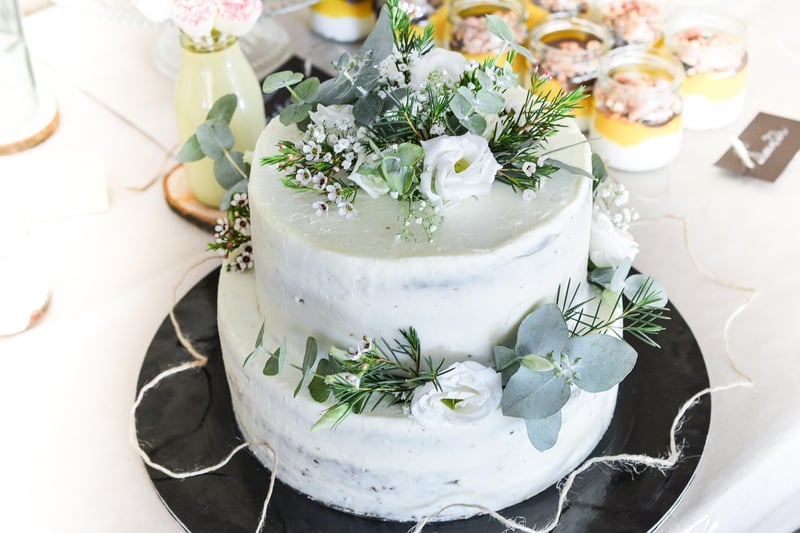 Wedding Cake with Fondant Flowers